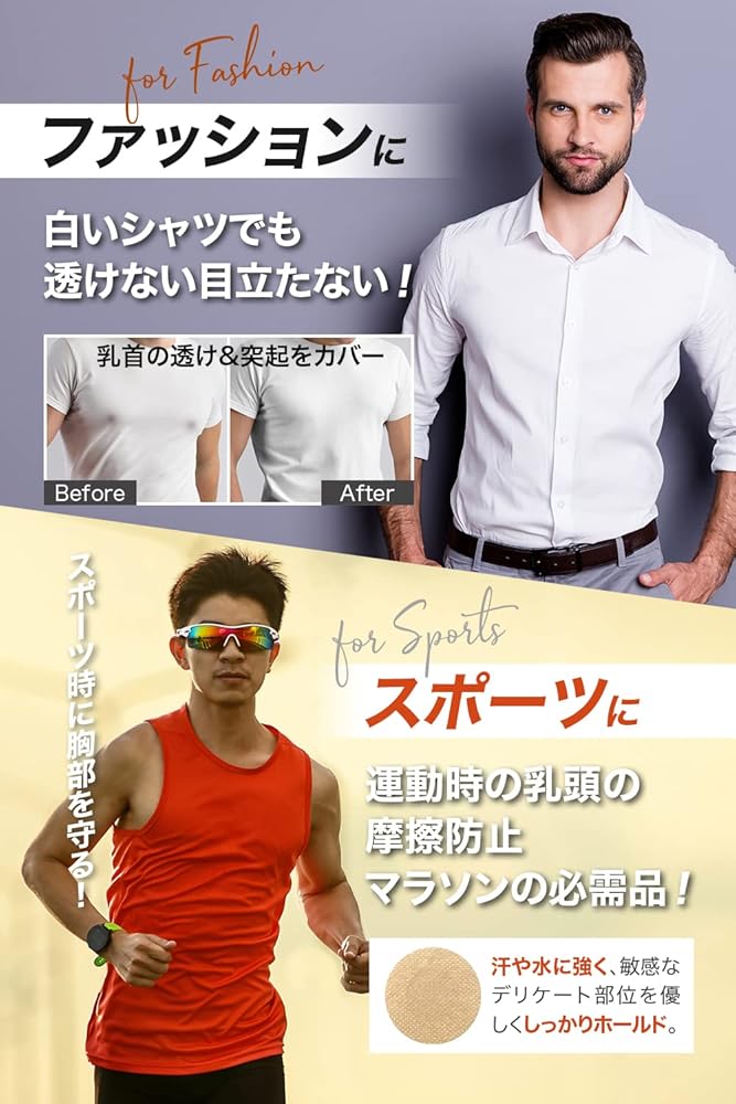 Amazon.co.jp: [ZesMark] ニップレス 男性用 メンズ 【強めの